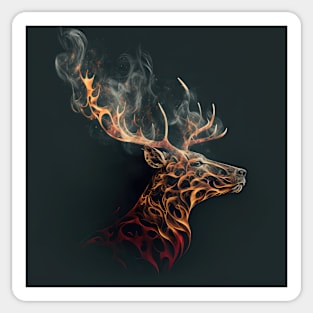 Stag Wisps 11 Sticker